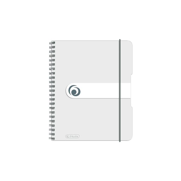 spiral note pad A6 to go 100 sheets squared, motif transparent