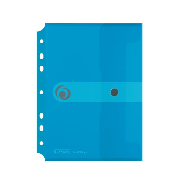 document folder PP A5 for filing transparent blue