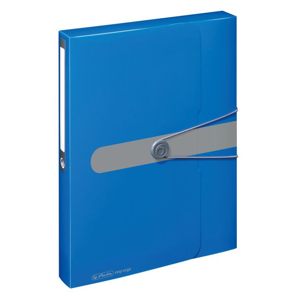 document box A4 PP opaque blue