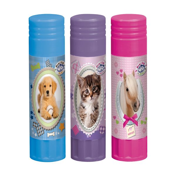 glue stick 21g solvent free Pretty Pets 1 piece bulk in tray designs assorted