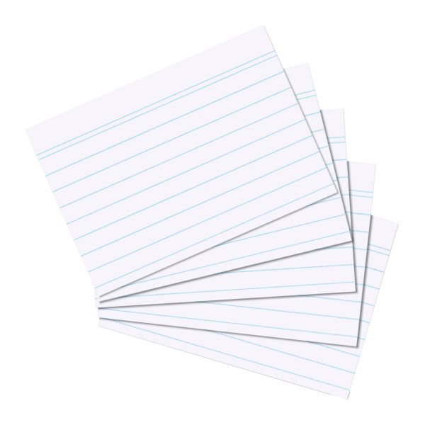 index card A5 ruled white 100 pieces