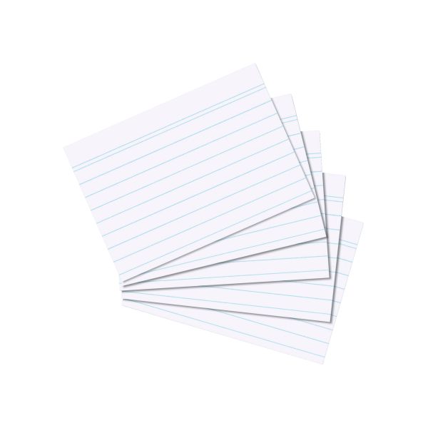 pack of 500 Ruled index cards for croco index card holder A8 yellow
