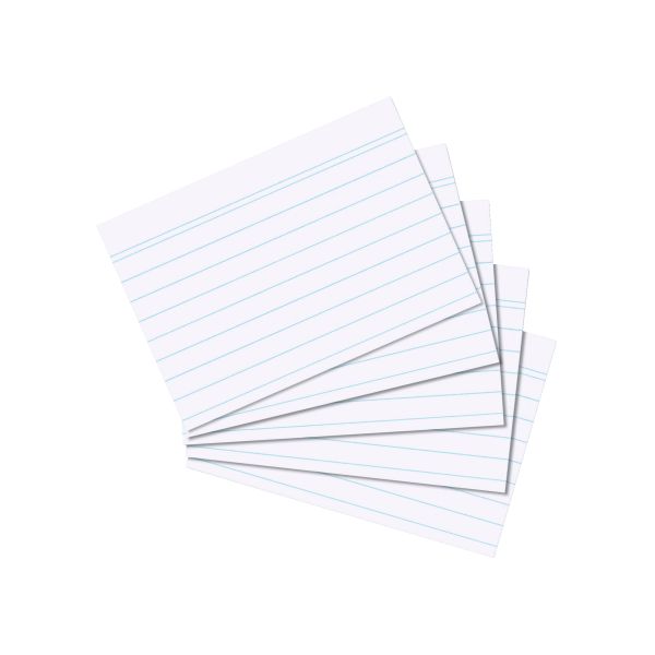 index card A7 ruled white 100 pieces