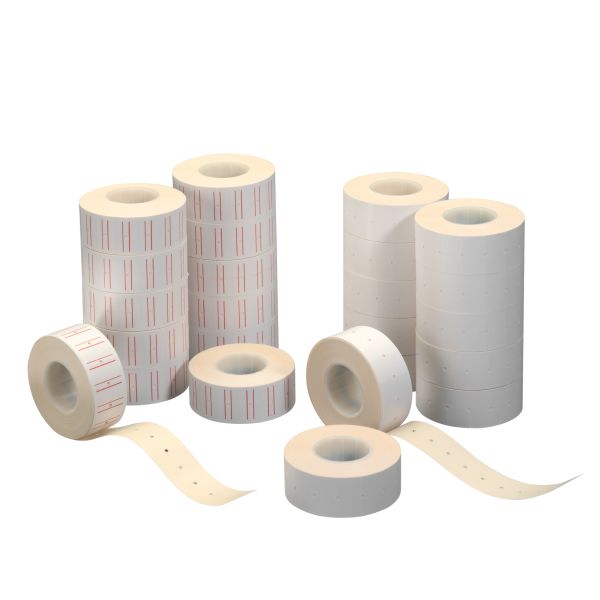 price label 1-line white 12 rolls