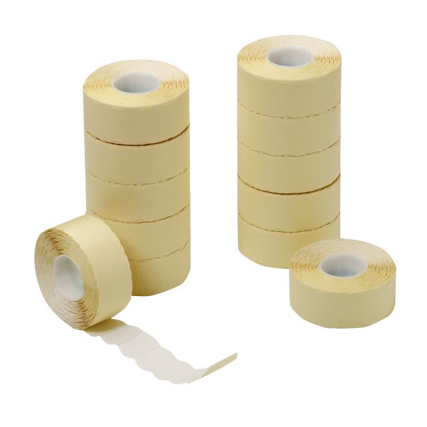 price label 2-lines white 12 rolls