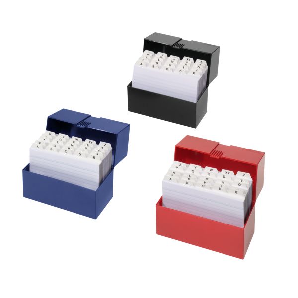 index card box A6 stuffed assorted colours