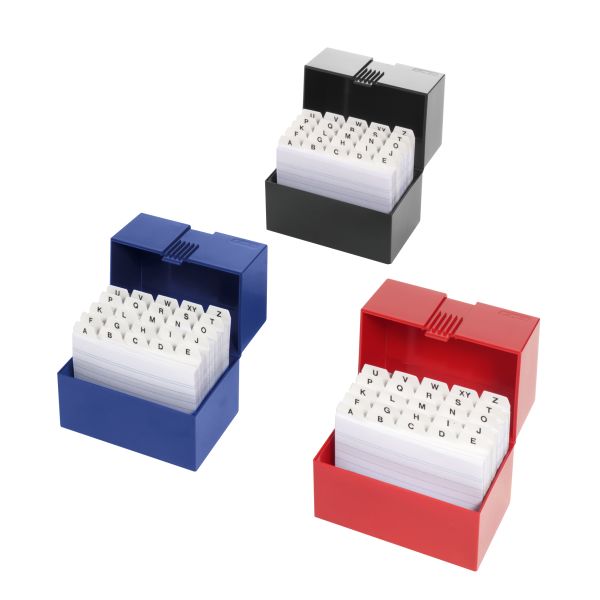index card box A7 stuffed assorted colours