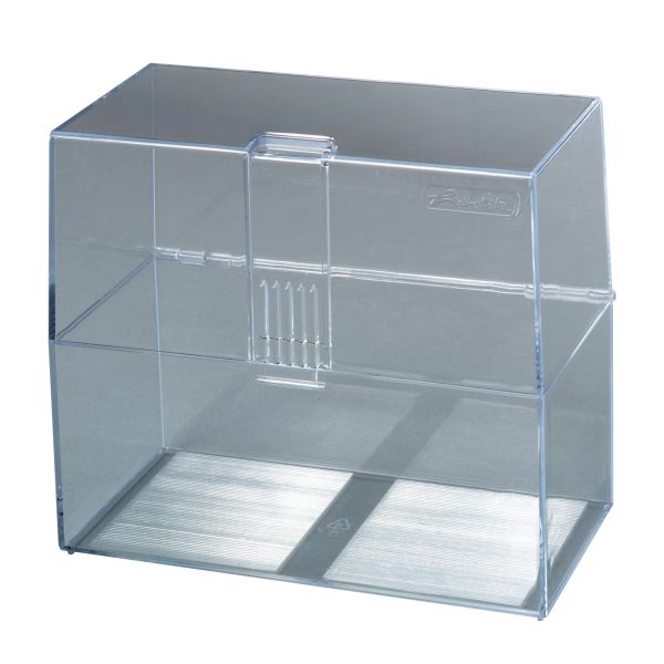 index card box A6 empty transparent