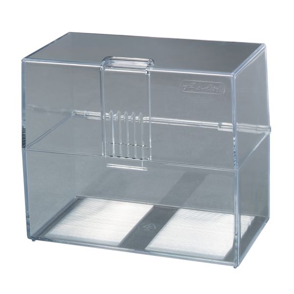 index card box A7 empty transparent