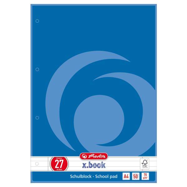 school pad A4 50 sheets FSC Mix no.27 1 design