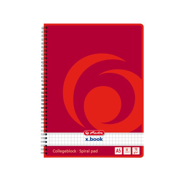spiral book A5 80 sheets 70g squared