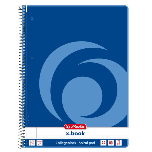 spiral pad A4 80 sheet no.27 rounded edges
