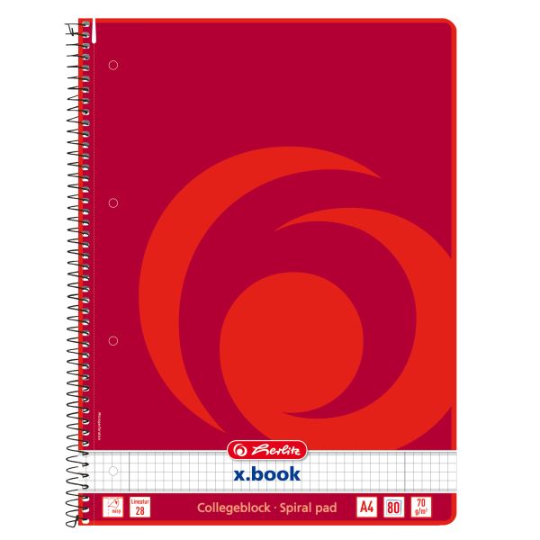 spiral pad A4 80 sheet no.28 rounded edges