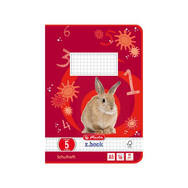 exercise book A5 16 sheets FSC Mix no.05 motif Bunny