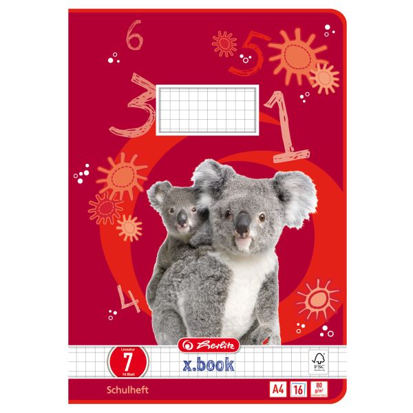 exercise book A4 16 sheets no.07 motif Koala FSC Mix