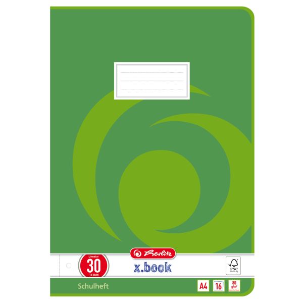 exercise book A4 16 sheets FSC Mix no.30 motif Whirl green