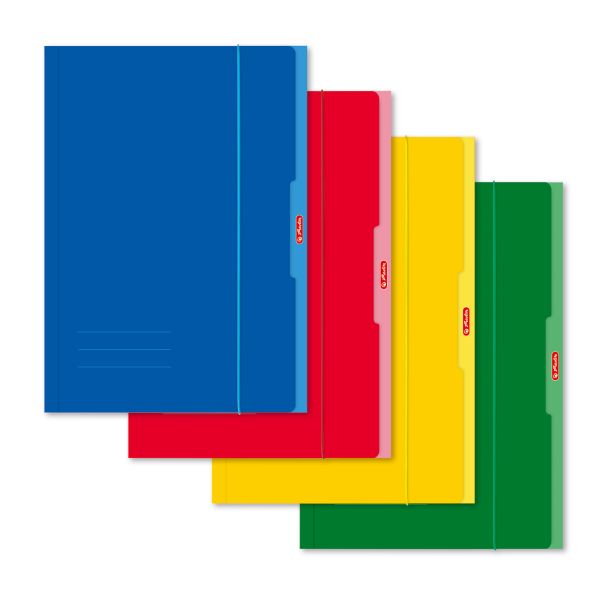 art storing file A4 assorted colours red,yellow,green,blue, with elastic