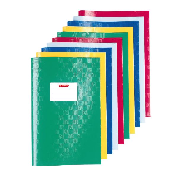 exercise book cover A5 structure of bast assorted colours