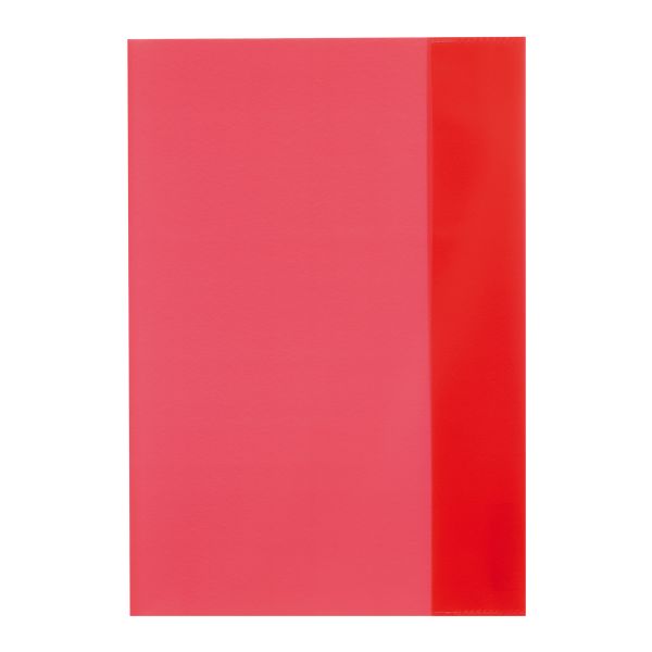 exercise book cover A5 transparent red