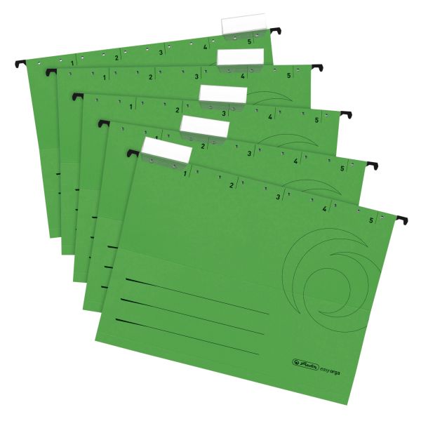 suspension file A4 green 5 pieces