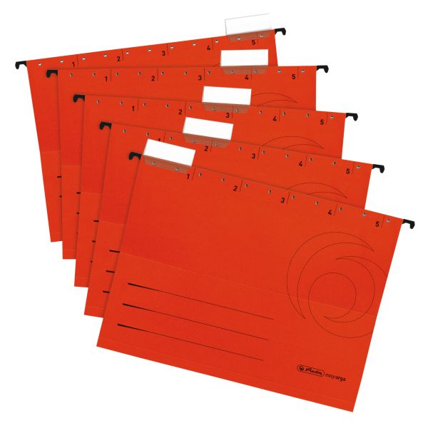 suspension file A4 red 5 pieces