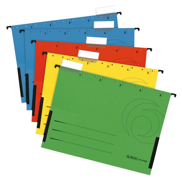 suspension file pocket A4 assorted colours 5 pieces
