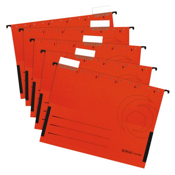 suspension file pocket A4 red 5 pieces