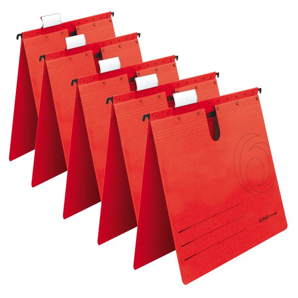 hanging file A4 red 5 pieces