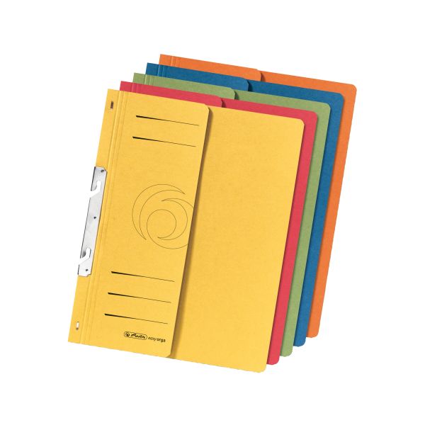 hook-in flat file A4 1/2 front cover assorted colours 5 pieces