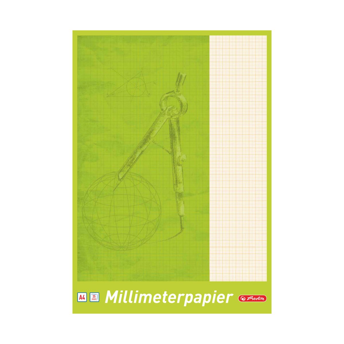 graph paper pad A4 25 sheets - Herlitz