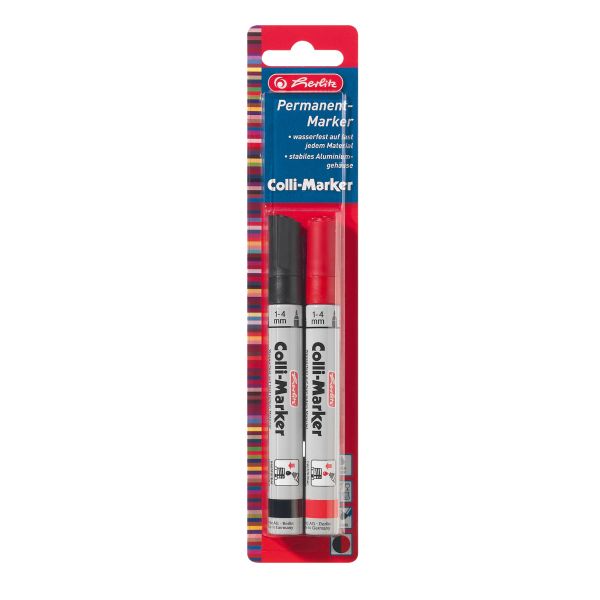 Colli Marker 1-4 assorted colours 2 pieces on blister card