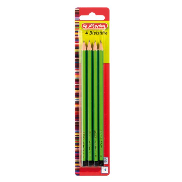 pencils Scolair H 4 pieces on blister card