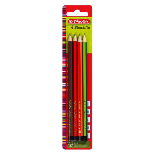 pencils Scolair assorted 4 pieces on blister card