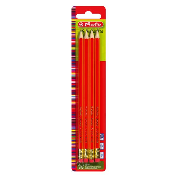 pencils Scolair HB with tip 4 pieces on blister card