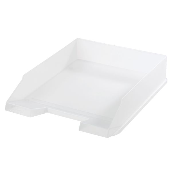 filing tray A4-C4 classic Herlitz white translucent