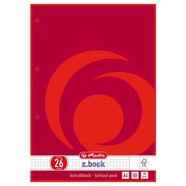 school pad A4 50 sheets FSC Mix no.26 1 design
