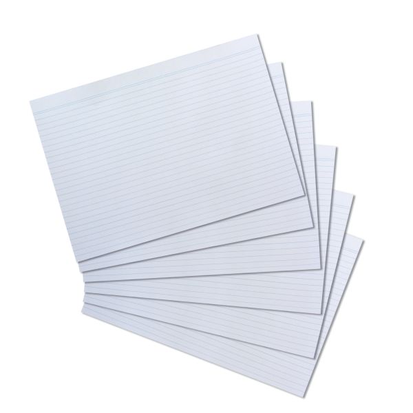 index card A4 ruled white 100 pieces