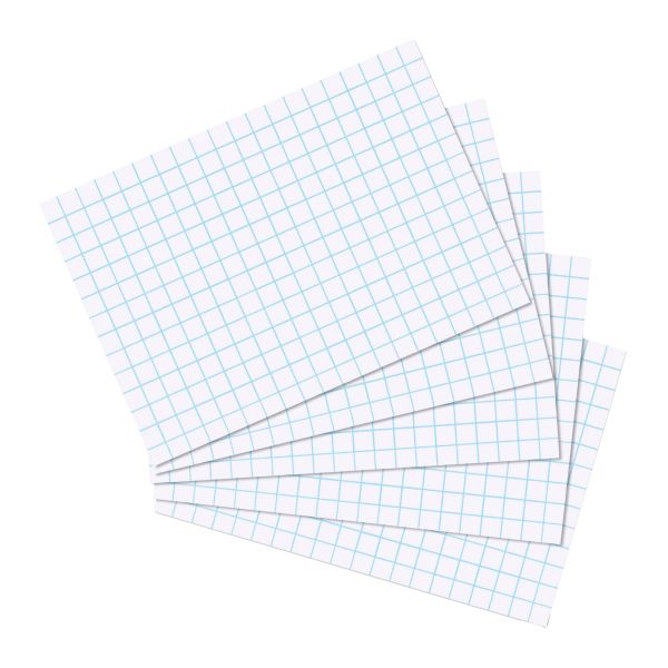 index card A5 squared white 100 pieces