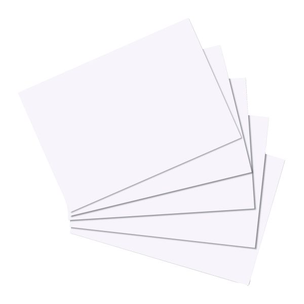 index card A6 blank white 100 pieces