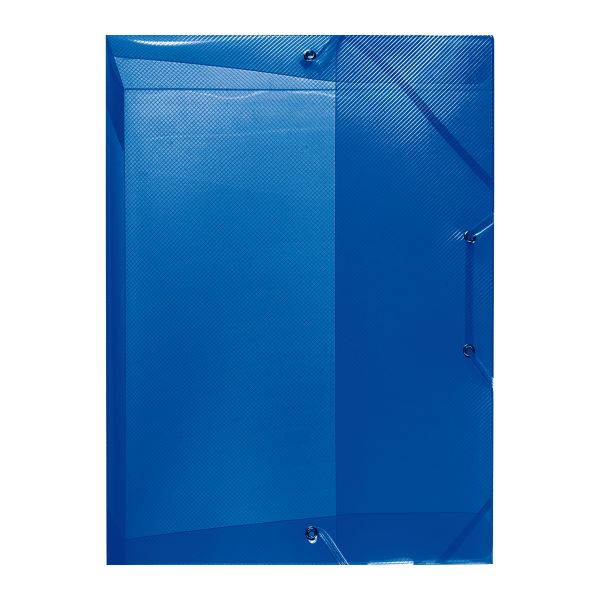 file box A4 polypropylene translucent blue 2,5cm
