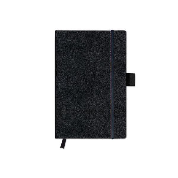 note book Classic A6 96sheets squared black book ribbon expandable inner pocket my.book