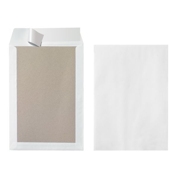 mailing bag B4 120g cardboard back peel and seal white 10 pieces