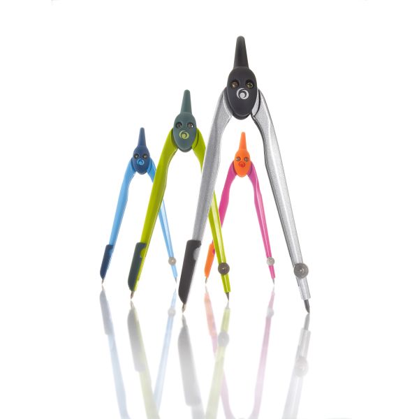 compass set 2 pieces assorted colours + black in suspension package