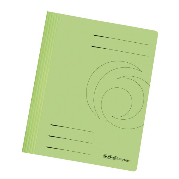 flat file A4 manilla folded light green