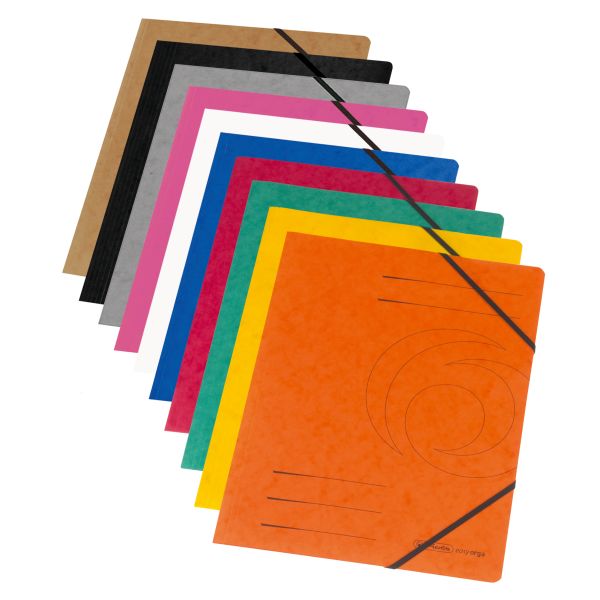 elastic folder Quality A4 assorted colours