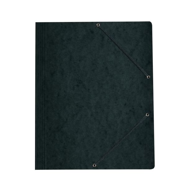 3-flap file with elastics A4 Quality black