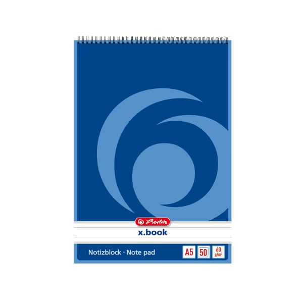 spiral note pad A5 50 sheets ruled