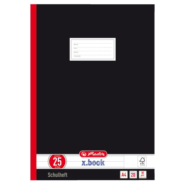 grammar school book A4 20 sheets ruled with margin FSC Mix
