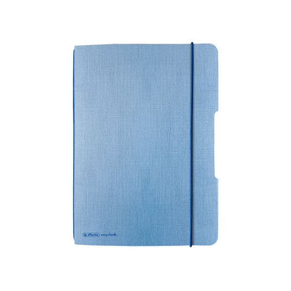Notebook flex canvas A5,40 sheets, dotted, FSC-Mix, light blue, my.book