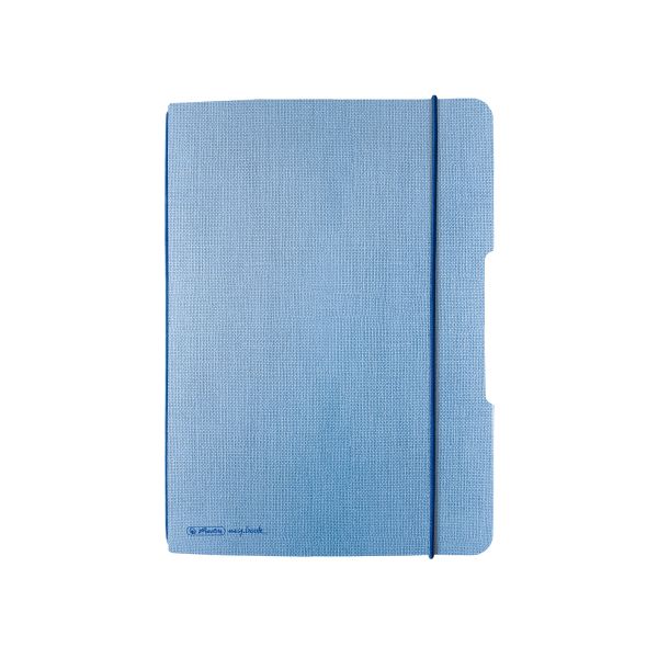 Notebook flex canvas A5,40 sheets, dotted, FSC-Mix, light blue, my.book